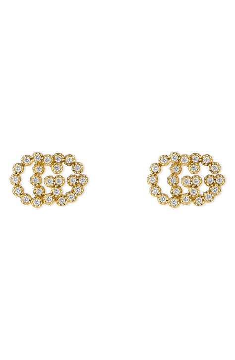 gucci double g stud earrings.